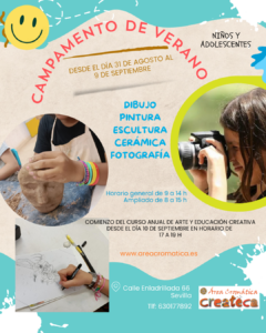 curso de pintura y cerámica para niños y adolescentes